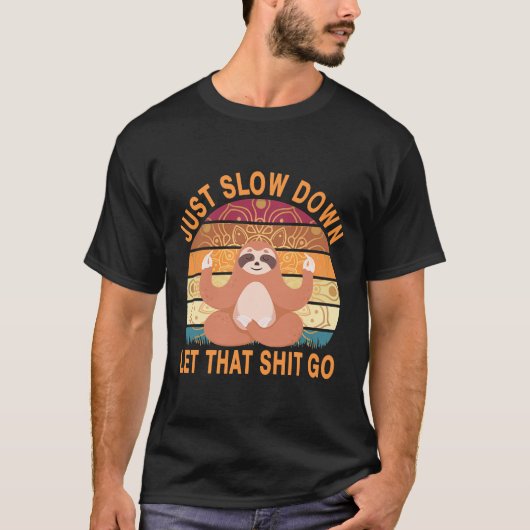スロッおもしろいトはゆっくり話そう Tシャツ (正面)