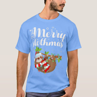 スロッおもしろいトクリスマスライツメリースロッサムスクリス Tシャツ