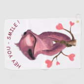 スロッおもしろいトゴルフタオルギフト – カスタム文字 ゴルフタオル (横)