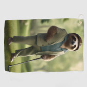 スロッおもしろいトゴルフプレーヤー、ゴルフパターカバー ゴルフタオル (横)