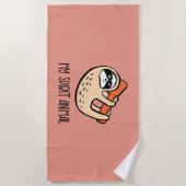 スロッおもしろいト動物 ビーチタオル (正面)