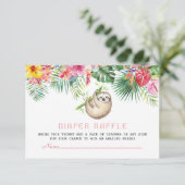 スロッおもしろいト熱帯花フレームおむつラッフル エンクロージャーカード (スタンド正面)