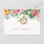 スロッおもしろいト熱帯花フレームおむつラッフル エンクロージャーカード (裏面)