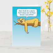 スロッおもしろい飲トでない誕生日 カード (黄色い花)