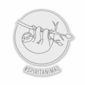 スロッぶら下がったト精霊ビニおもしろいール切り出し シール (正面)