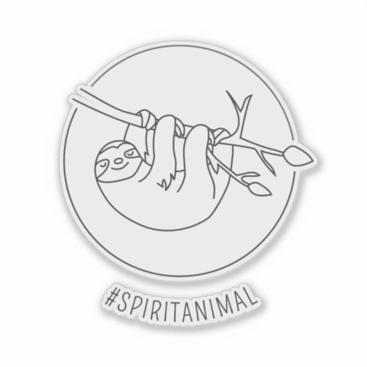 スロッぶら下がったト精霊ビニおもしろいール切り出し シール (正面)