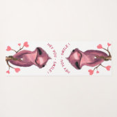 スロッよくはしゃぐスヨガマットスマイル – あなたのテキスト – 色 ヨガマット (裏面(横))