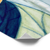 スロッスアイランドレインフォレストトロピカルプリント ポスター (角)