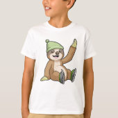 スロッスアットアイススケートで滑るウィズアイススケート Tシャツ (正面)