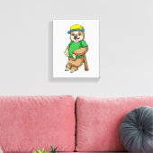 スロッスアットベースボールこうもり キャンバスプリント (インサイチュ (リビング))