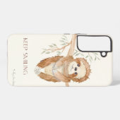 スロッスウォーター保カラーボーホーの木の葉 SAMSUNG GALAXYケース (裏面横)