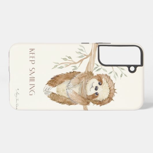 スロッスウォーター保カラーボーホーの木の葉 SAMSUNG GALAXYケース (裏面横)