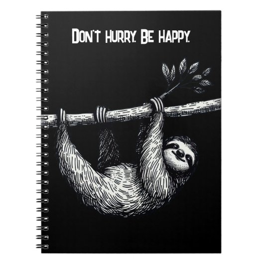 スロッスオンツリーブランチ付き引用文 ノートブック (正面)