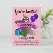 スロッスガールズバースデーパーティー招待状 招待状 (スタンド正面)