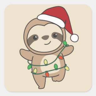 スロッスクリスマスウィンターアニマルズススススススクエアスティック スクエアシール
