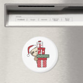 スロッスクリスマスギフト冬のナマケモノ マグネット (インサイチュ (食洗機))