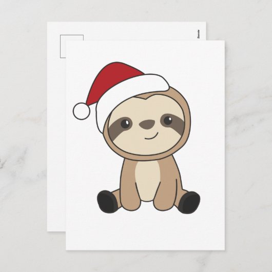 スロッスクリスマススノーアニマルズナマズ シーズンポストカード (正面/裏面)