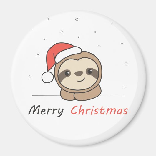 スロッスクリスマススノーアニマルズナマズ マグネット (正面)