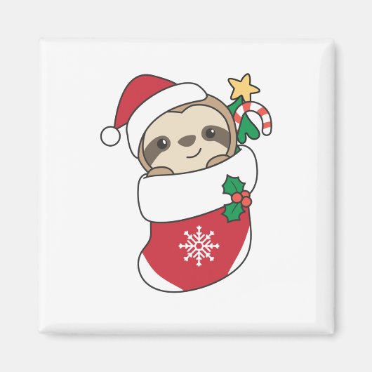 スロッスクリスマススノーアニマルズナマズ マグネット (正面)