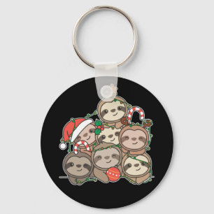 スロッスクリスマスツリーおもしろいアニマルクリスマスキーチャ キーホルダー