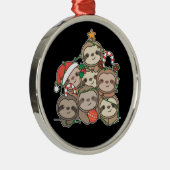 スロッスクリスマスツリーおもしろいアニマルクリスマスセラミ メタルオーナメント (右)