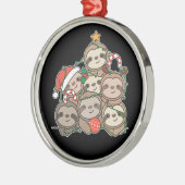 スロッスクリスマスツリーおもしろいアニマルクリスマスセラミ メタルオーナメント (左)