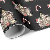 スロッスクリスマスツリーおもしろいアニマルクリスマス ラッピングペーパー (ロールコーナー)