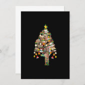 スロッスクリスマスツリーライトズクリスマスラバースロッメリート 招待状 (正面/裏面)