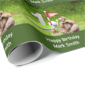 スロッスゴルファーとゴルフの第1期の誕生日 ラッピングペーパー (ロールコーナー)