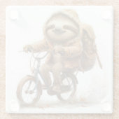 スロッスサイクリストの微笑み ガラスコースター (裏面)