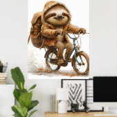 スロッスサイクリストの微笑み ポスター (ホームオフィス)