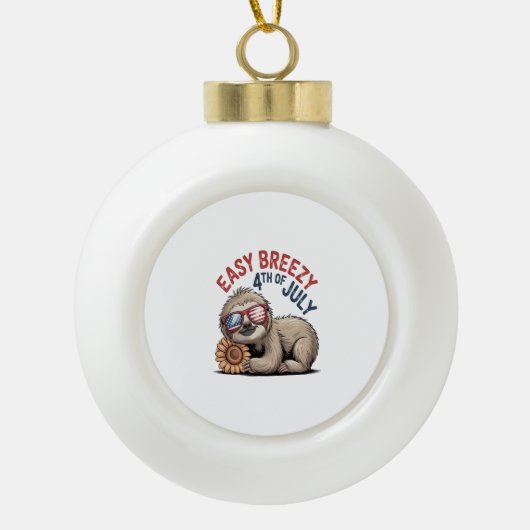 スロッスサンフラワー7月4日 セラミックボールオーナメント (正面)