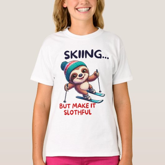 スロッススキーウィンタースポーツ Tシャツ (正面)