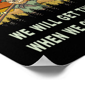 スロッスススカウティングチームのキャンピングスカウトハイキングギフトヴィント ポスター (角)