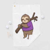 スロッスハギングツリーブランチ着パープル ゴルフタオル (インサイチュ)