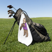 スロッスハギングツリーブランチ着パープル ゴルフタオル (グリーン)