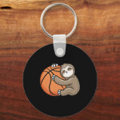 スロッスバスケットボールプレーヤースポーツ動物愛好家 キーホルダー (正面)