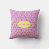 スロッスピおもしろいックパターンハート |テキストの追加 クッション (裏面)