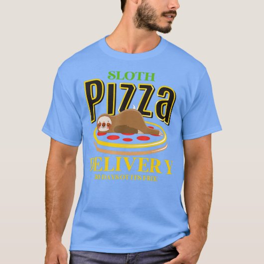 スロッスピザ配送高速食べ物ピおもしろいザ Tシャツ (正面)