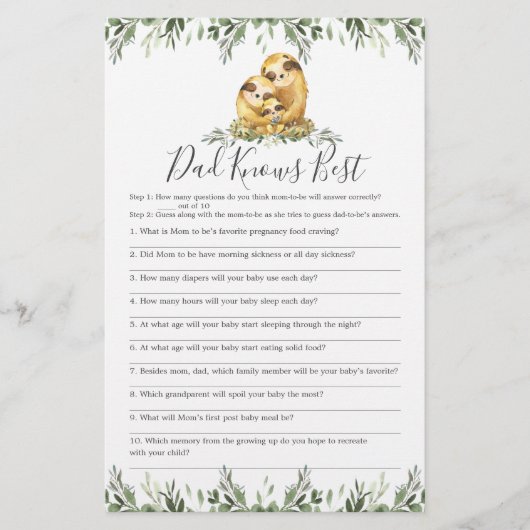 スロッスファミリーベビーシャワーパパ最高のはゲームを知る (正面)