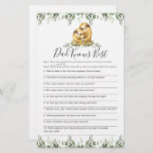 スロッスファミリーベビーシャワーパパ最高のはゲームを知る (正面/裏面)