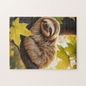 スロッスベビーの木の中に眠ユニークる秋 ジグソーパズル (横)