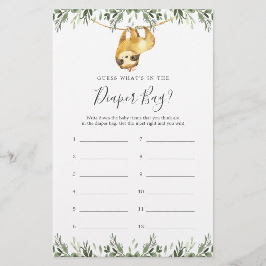 スロッスベビーシャワー推測おむつバッグ (正面)