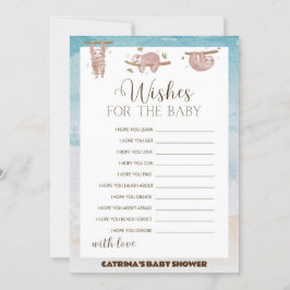 スロッスベビーシャワー – 編集可能な名前、5 x 7 招待状