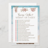 スロッスベビーシャワー – 編集可能な名前、5 x 7 招待状 (正面/裏面)