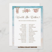 スロッスベビーシャワー – 編集可能な名前、5 x 7 招待状 (正面/裏面)