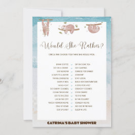 スロッスベビーシャワー – 編集可能な名前、5 x 7 招待状