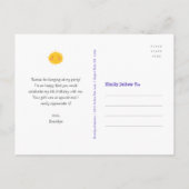 スロッスボホーレインボー誕生日かわいいモダンありがとう ポストカード (裏面)