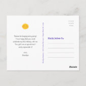 スロッスボホーレインボー誕生日かわいいモダンありがとう ポストカード (裏面)