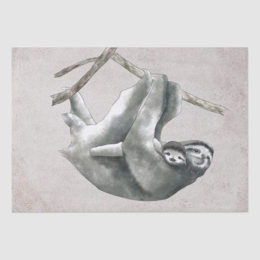 スロッスママアンドベビーウォーター色 薄葉紙 (正面)